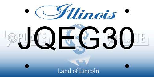 JQEG30 Illinois License Plate