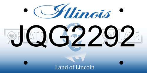 JQG2292 Illinois License Plate