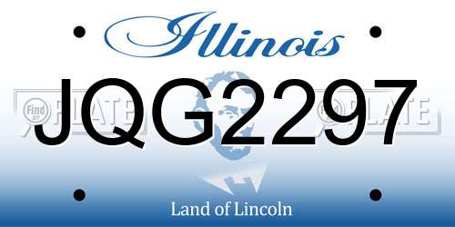 JQG2297 Illinois License Plate