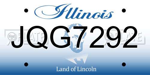 JQG7292 Illinois License Plate