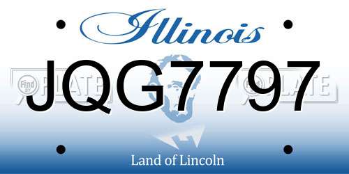 JQG7797 Illinois License Plate