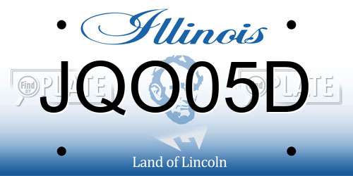 JQO05D Illinois License Plate