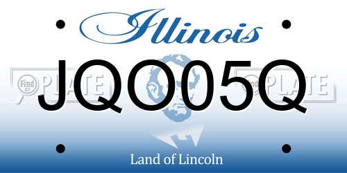 JQO05Q Illinois License Plate