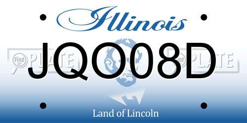 JQO08D Illinois License Plate