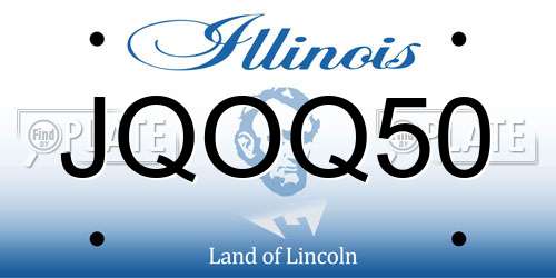JQOQ50 Illinois License Plate