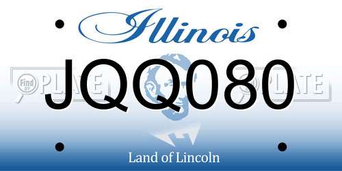 JQQ080 Illinois License Plate