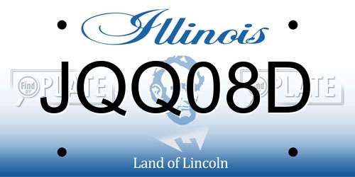 JQQ08D Illinois License Plate