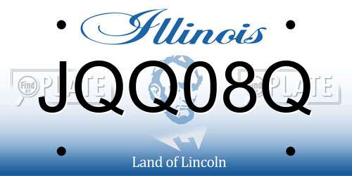 JQQ08Q Illinois License Plate