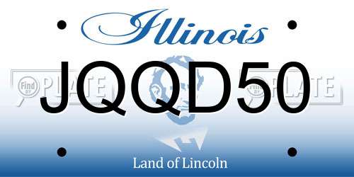 JQQD50 Illinois License Plate