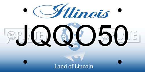 JQQO50 Illinois License Plate