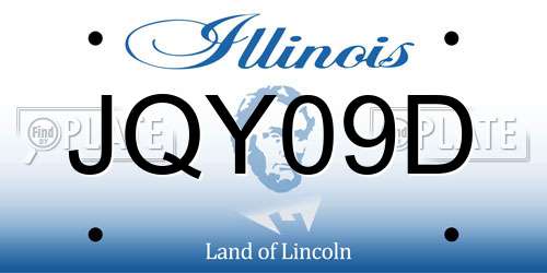 JQY09D Illinois License Plate