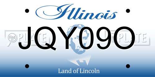 JQY09O Illinois License Plate
