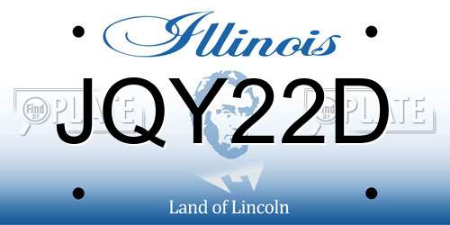 JQY22D Illinois License Plate