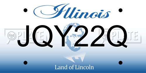 JQY22Q Illinois License Plate