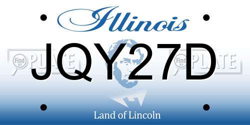 JQY27D Illinois License Plate