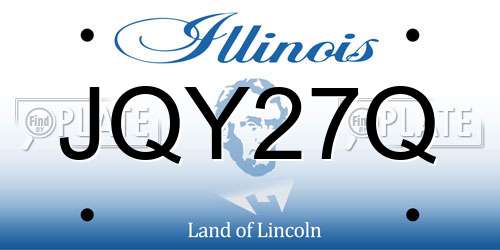 JQY27Q Illinois License Plate