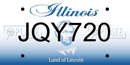 JQY720 Illinois License Plate