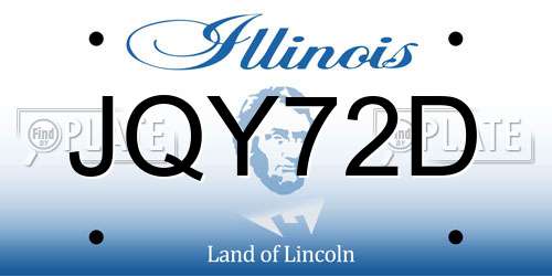 JQY72D Illinois License Plate