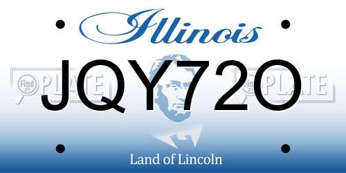 JQY72O Illinois License Plate