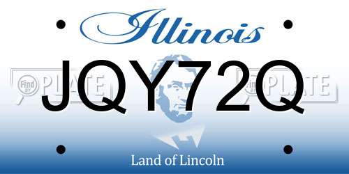JQY72Q Illinois License Plate