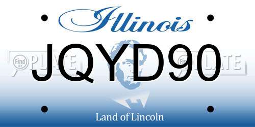 JQYD90 Illinois License Plate