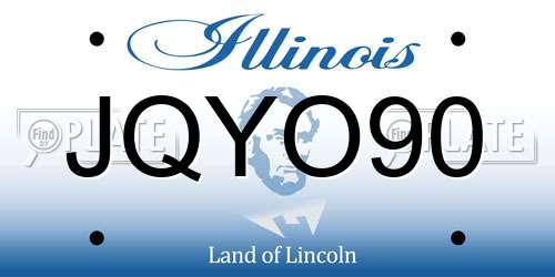 JQYO90 Illinois License Plate