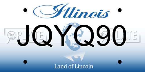 JQYQ90 Illinois License Plate
