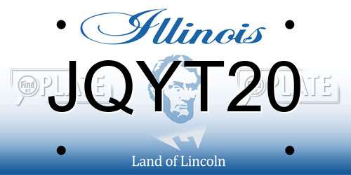 JQYT20 Illinois License Plate
