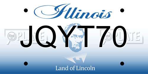 JQYT70 Illinois License Plate