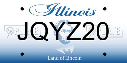 JQYZ20 Illinois License Plate