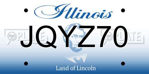 JQYZ70 Illinois License Plate