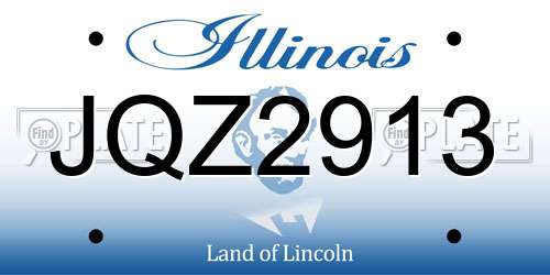 JQZ2913 Illinois License Plate