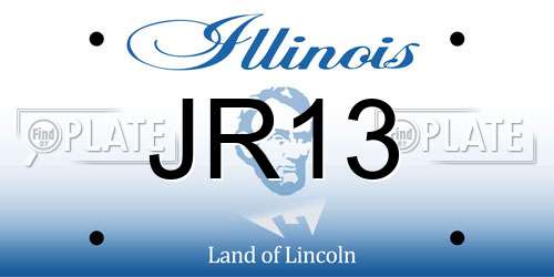 JR13 Illinois License Plate