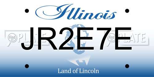 JR2E7E Illinois License Plate