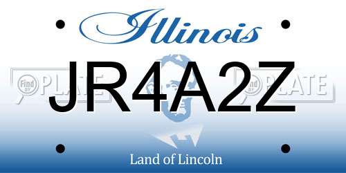 JR4A2Z Illinois License Plate