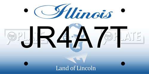 JR4A7T Illinois License Plate