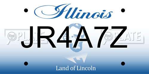 JR4A7Z Illinois License Plate