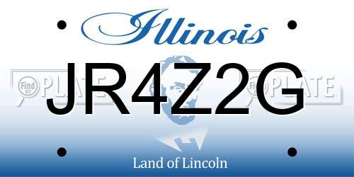 JR4Z2G Illinois License Plate