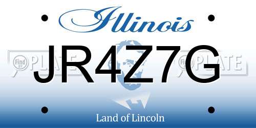 JR4Z7G Illinois License Plate