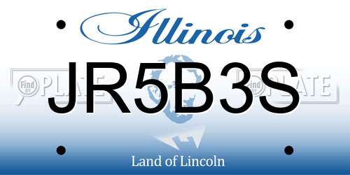 JR5B3S Illinois License Plate