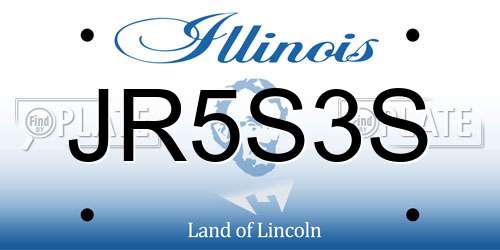 JR5S3S Illinois License Plate