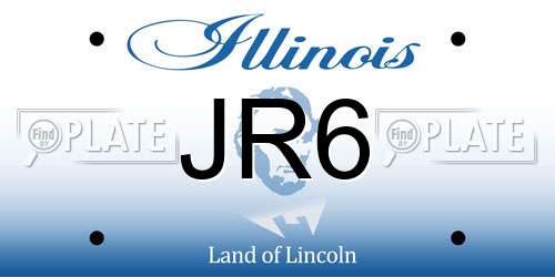 JR6 Illinois License Plate