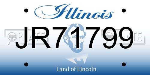 JR71799 Illinois License Plate