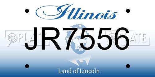 JR7556 Illinois License Plate