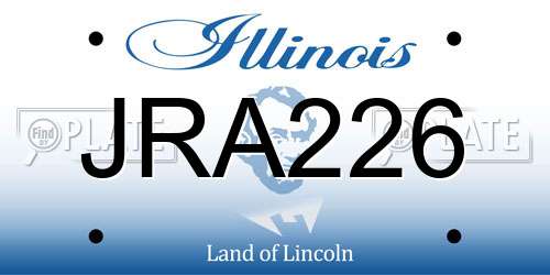 JRA226 Illinois License Plate