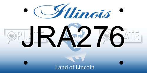 JRA276 Illinois License Plate