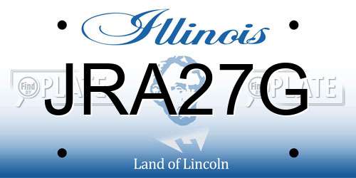 JRA27G Illinois License Plate