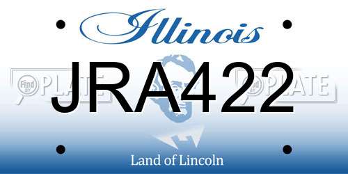 JRA422 Illinois License Plate