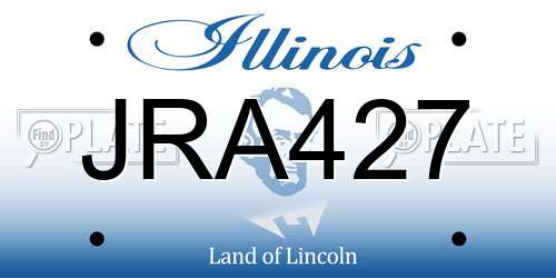JRA427 Illinois License Plate