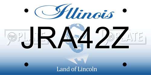 JRA42Z Illinois License Plate